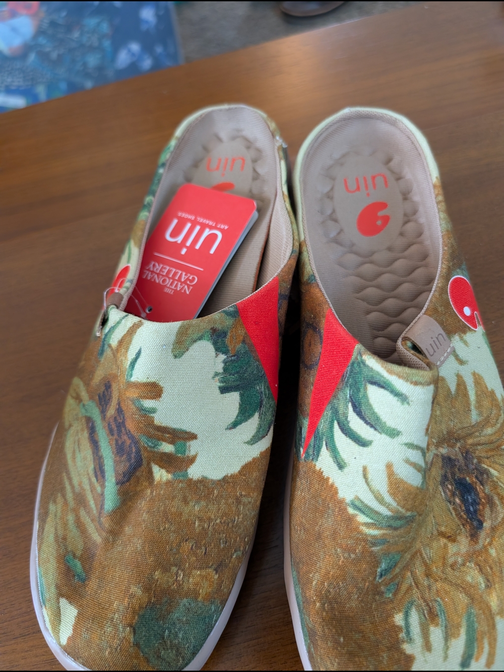 Nwt UIN Sunflower National Gallery Slip Ons